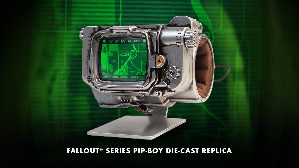 FinalBossBundle's tweet image. A 1:1 faithful replica of the @Fallout Series Pip-Boy Die-Cast Replica as seen in the @FalloutOnPrime TV series. Discover the exciting range of animated screens straight out of the Fallout universe displayed in glorious monochrome green.
finalbossbundle.com/products/fallo…