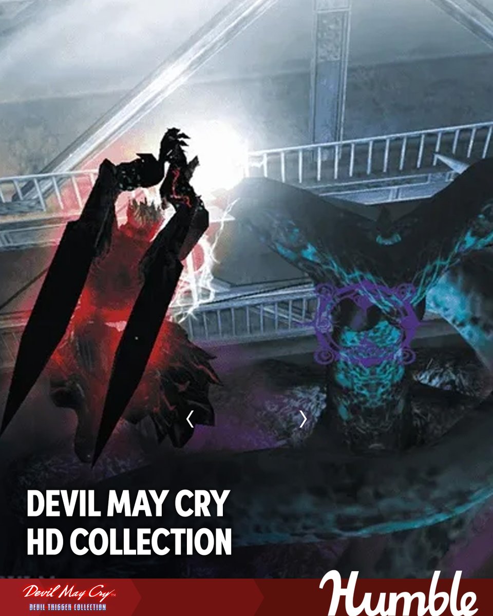 humble's tweet image. Experience the origins of Capcom’s stylish action series with the Devil May Cry HD Collection, which gathers the first three games in one place.
The Devil May Cry: Devil Trigger Collection supports @BreakthroughT1D | bit.ly/46viX6P