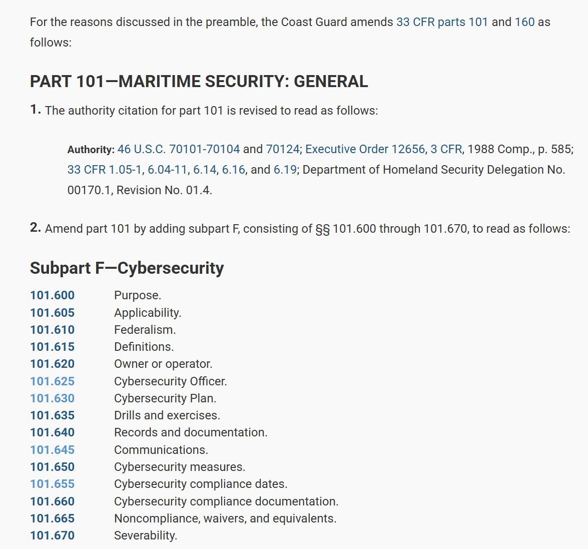 ericgeller's tweet image. I missed this last week, but the Coast Guard's cybersecurity regulations for U.S.-flagged vessels and facilities took effect on July 16. news.uscg.mil/maritime-commo… federalregister.gov/documents/2025…