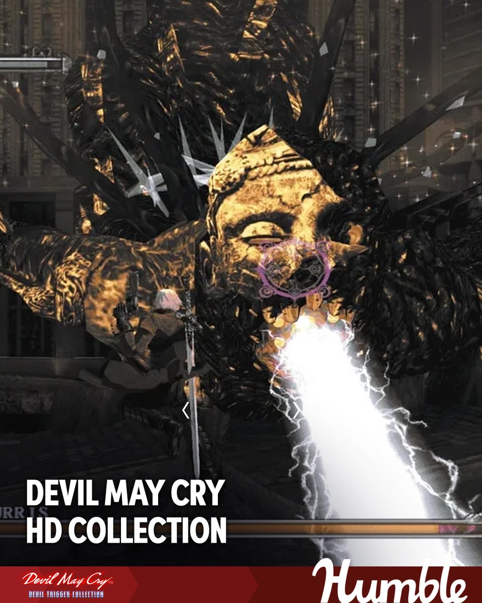 humble's tweet image. Experience the origins of Capcom’s stylish action series with the Devil May Cry HD Collection, which gathers the first three games in one place.
The Devil May Cry: Devil Trigger Collection supports @BreakthroughT1D | bit.ly/46viX6P