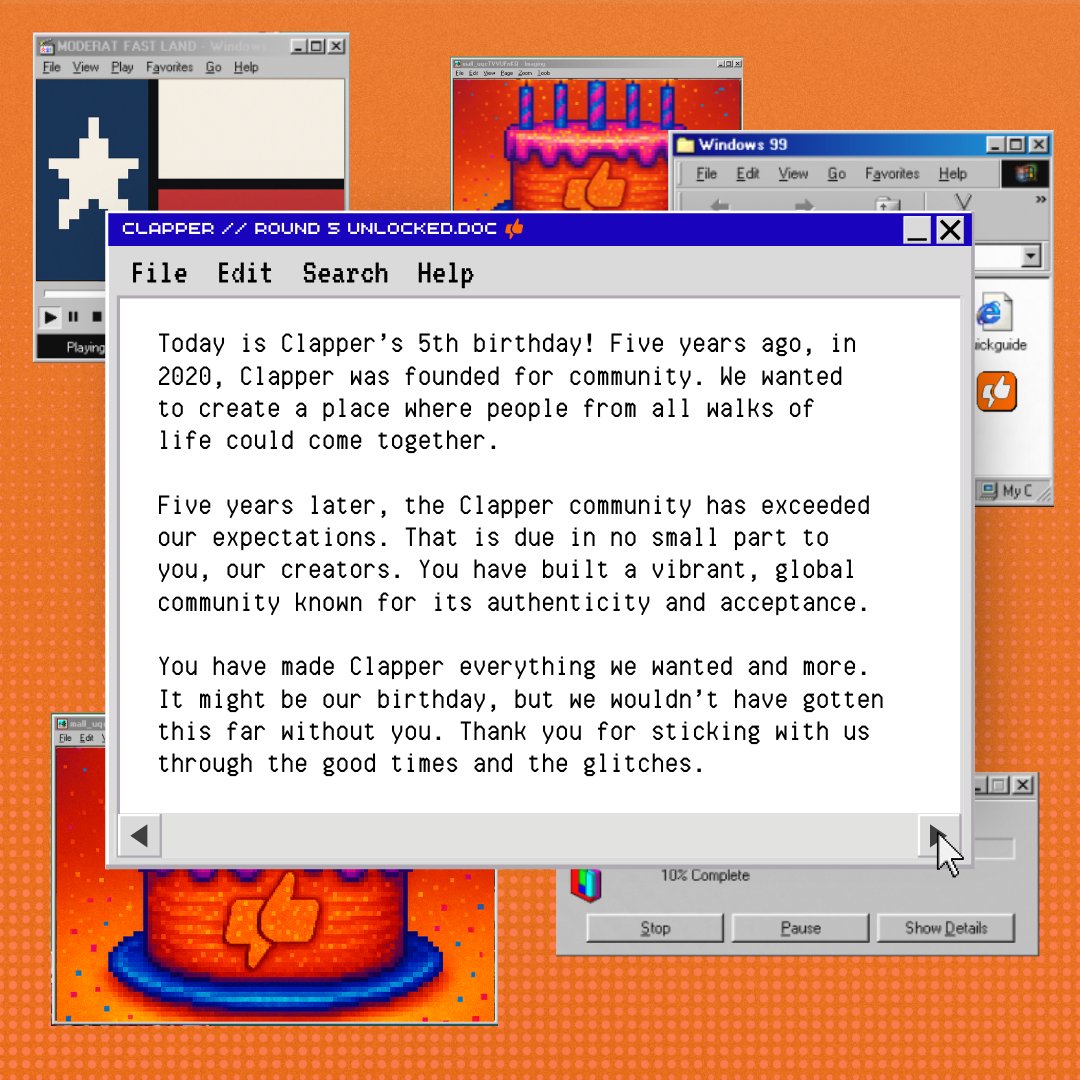 CHEERS TO 5 YEARS OF CLAPPER 🧡