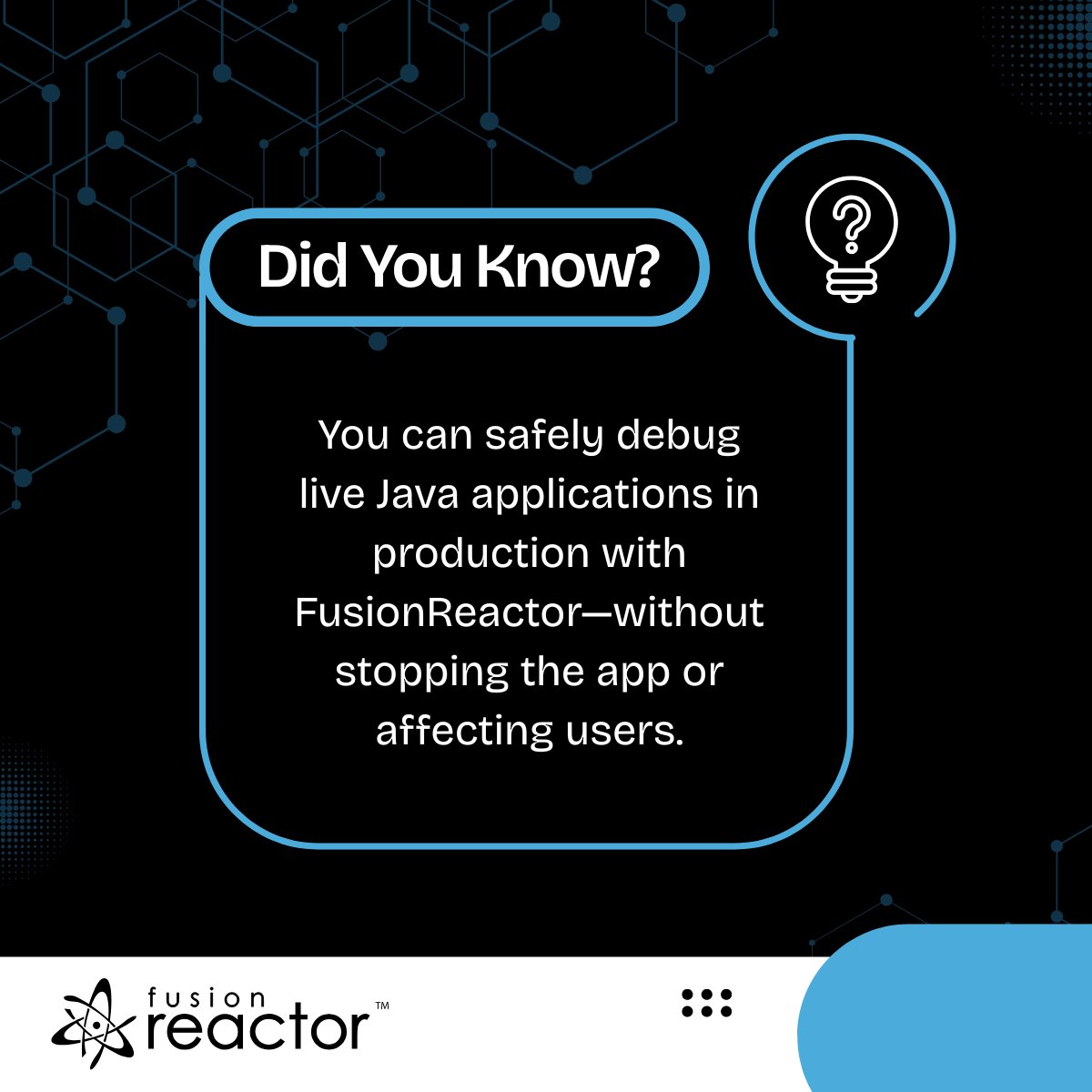 Production bug nightmares? 😱 @FusionReactor's Debugger lets you safely debug live code. Set breakpoints, capture snapshots, and solve those elusive issues without downtime. bit.ly/4kW068q #Debugging #DevOps #ProductionReady