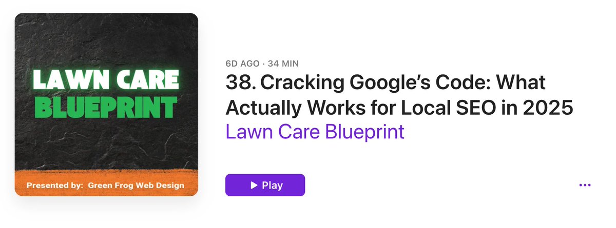 JoyanneHawkins's tweet image. 🚨 Cracking Google’s Code: What Actually Works for Local SEO in 2025 🚨
I was a recent guest on the Lawn Care Blueprint Podcast. Ezra and I chatted about competitors outranking a business, even when the service may be better - and we talked about what’s truly working for local…