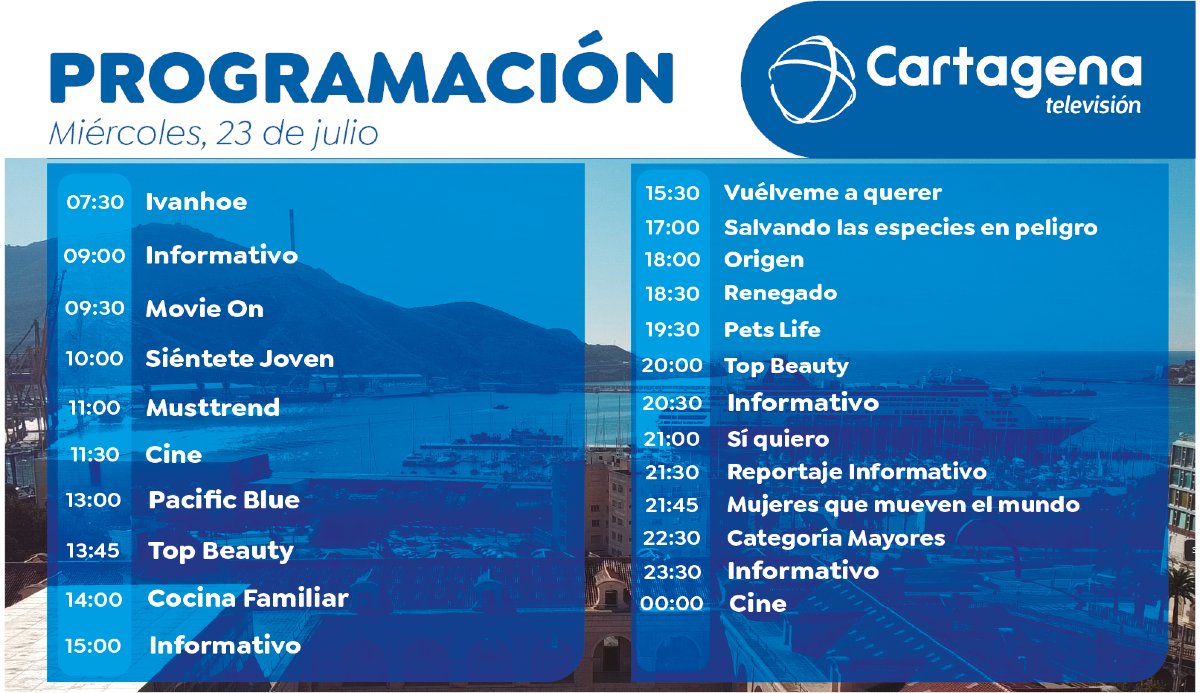 ⏰ PROGRAMACIÓN MIÉRCOLES 23 DE JULIO