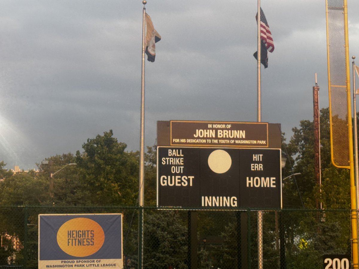 jim_mcgreevey's tweet image. John Brunn has dedicated over 49 years to coaching baseball & softball at Washington Park. More than a coach, John is a mentor, role model, and steady presence in the lives of our youth, helping them with sports, school, & life. The softball scoreboard named in his honor at…
