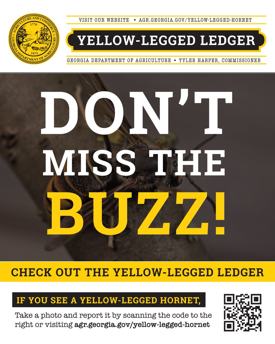GaDeptAg's tweet image. Have you signed up for the Yellow-legged Ledger yet? Our latest issue drops later this week—don’t miss out!

Subscribe: gdaforms.wufoo.com/forms/yellowle…