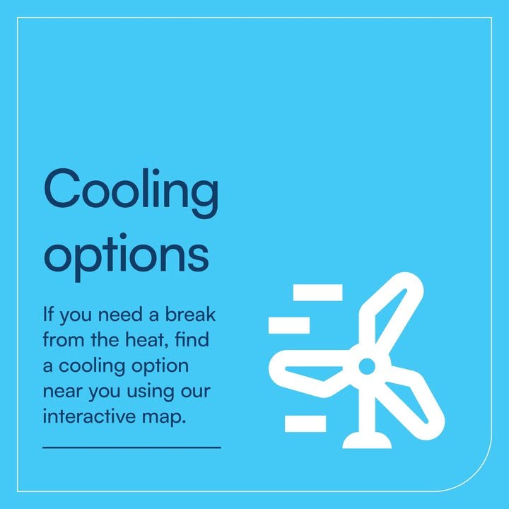 Hennepin's tweet image. Extreme heat expected today. Find a cooling option near you using our interactive map. hennepin.us/cool