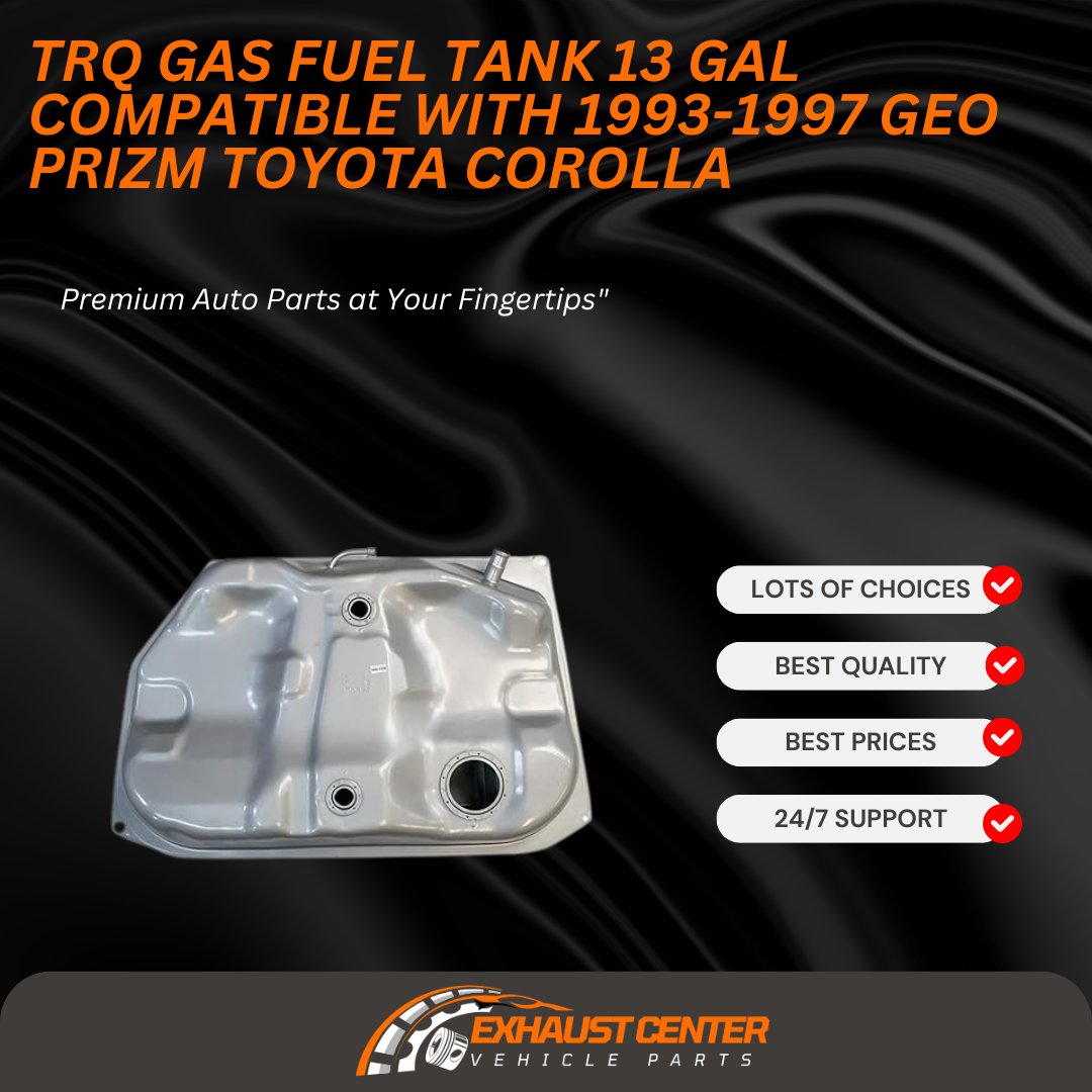Exhaustcenter's tweet photo. 🚗 Upgrade your ride with the TRQ Gas Fuel Tank (13 gal)—built for a perfect fit! 📷 📷 1993-1997 Geo Prizm 📷 1993-1997 Toyota Corolla  Reliable, durable, and made to last! 📷#ToyotaCorolla #GeoPrizm #CarParts #FuelTank https://t.co/saNXN7E1zI