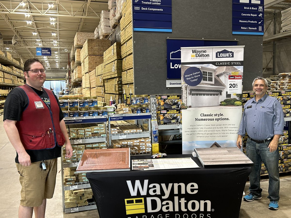 Marietta Lowe’s helping fuel the PRO’s with Dewalt and Wayne Dalton Reps showing off their products.