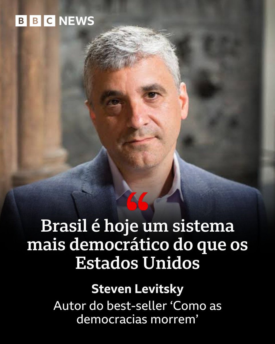 leandroruschel's tweet image. Quem ainda usa Steven Levitsky como bússola para medir “democracia” precisa repensar seus parâmetros. Ao afirmar que “o Brasil é hoje um sistema mais democrático do que os Estados Unidos”, o autor de Como as Democracias Morrem escancara seu viés ideológico e confirma algo já…