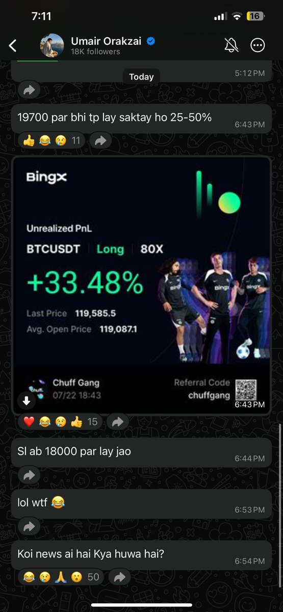 CryptoCallls's tweet photo. @Umairorkz You're calling people fools, first tell me what you are yourself?
You've had people go long at 1,19,000, but the rejection at
1,19,400.
the 4-hour rejection was so important, and you had people go long. How can you be a mentor?  Uou dont have basic sense ??Tell me that. Look at the my trade, how to take a trade. I shorted from 1,19,400 where you had people go long. I'm better at analysis than you. You have an audience, but
you're ruining it, causing unnecessary losses. You don't have any sense or brain..

Loss and profit are part of crypto, Even the biggest expert takes losses, but at least give proper trades, right? What basis are you giving trades on? You don't know fundamentals, you're posting like koi news to nahi hayi, which means you don't know anything about fundamentals.
And technicals, you probably don't know those either, because you didn't even notice the basic rejection at 1,19,400 on the 4-hour chart. It's unclear what kind of expert you are!!!! @Umairorkz 
Kindly read it saad bahi! How you follow this guy? Isay to basic technical analysis b nai ata. @duckybhai 

#Bitcoin #Crypto #Cryptocurrency #Ethereum #ETH #Altcoin #Blockchain #Airdrop #Giveaway #Memecoin #Binance  #Polkadot #Tether #Cardano #XRP #USDCoin