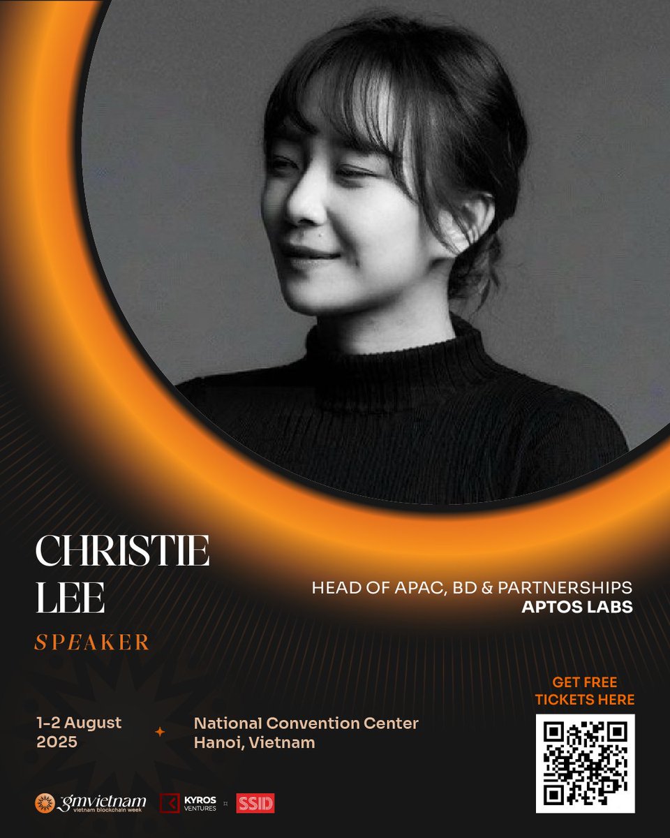 GM VIETNAM (π,π»π³) | Vietnam Tech Week (@gmvn_official) on Twitter photo Weβre excited to have Christie Lee, Head of APAC Business Development & Partnerships at <a href="/AptosLabs/">Aptos Labs</a>, to GM Vietnam 2025!
<a href="/christie__0/">Christie | Aptos</a> is leading Aptos Labsβ Web3 adoption strategy across Asia-Pacific, focus on high-impact markets like Korea, Vietnam, and Chinese-speaking regions. Weβre excited to have Christie Lee, Head of APAC Business Development & Partnerships at <a href="/AptosLabs/">Aptos Labs</a>, to GM Vietnam 2025!
<a href="/christie__0/">Christie | Aptos</a> is leading Aptos Labsβ Web3 adoption strategy across Asia-Pacific, focus on high-impact markets like Korea, Vietnam, and Chinese-speaking regions.