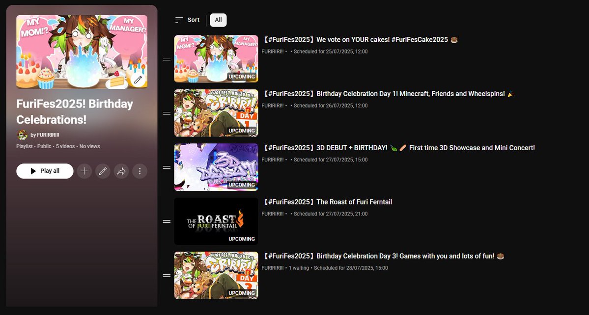 FuriFerntail's tweet image. Oh? What's this?
There are new waiting rooms up on Youtube! π
