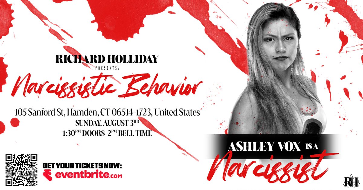 MostMarketable's tweet image. Ashley Vox is a NARCISSIST ‼️
Sponsored by @Pentozali9 (huge thank you 🤝🏻 )
A staple of the New England indie scene, hungrier to prove her worth more than ever, she told me that the HOTTEST show of the summer was the perfect place to show why!
🎟️: TinyURL.com/RichardHolliday