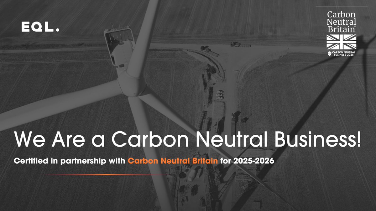 EQL (@eql_ai) on Twitter photo Big news at EQL HQ… we are now carbon neutral! 
We’ve been certified as a Carbon Neutral Business for 2025-2026 with Carbon Neutral Britain, offsetting our entire footprint through verified projects in the UK and beyond.
Healthier people, healthier planet. ✅ Big news at EQL HQ… we are now carbon neutral! 
We’ve been certified as a Carbon Neutral Business for 2025-2026 with Carbon Neutral Britain, offsetting our entire footprint through verified projects in the UK and beyond.
Healthier people, healthier planet. ✅