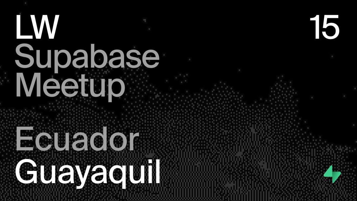 SamuelPilay's tweet photo. Este 23 de Julio a las 18:30 le toca a Guayaquil con su primer @supabase LW-15, ven te esperamos para charlar y conocerte gente del medio de tecnologías, tendremos charlas variadas, si un no estas inscrito puedes hacerlo acá https://t.co/mUQMdhtdo4 y gánate un camiseta #LW15 #Supabase #GYE #Guayaquil