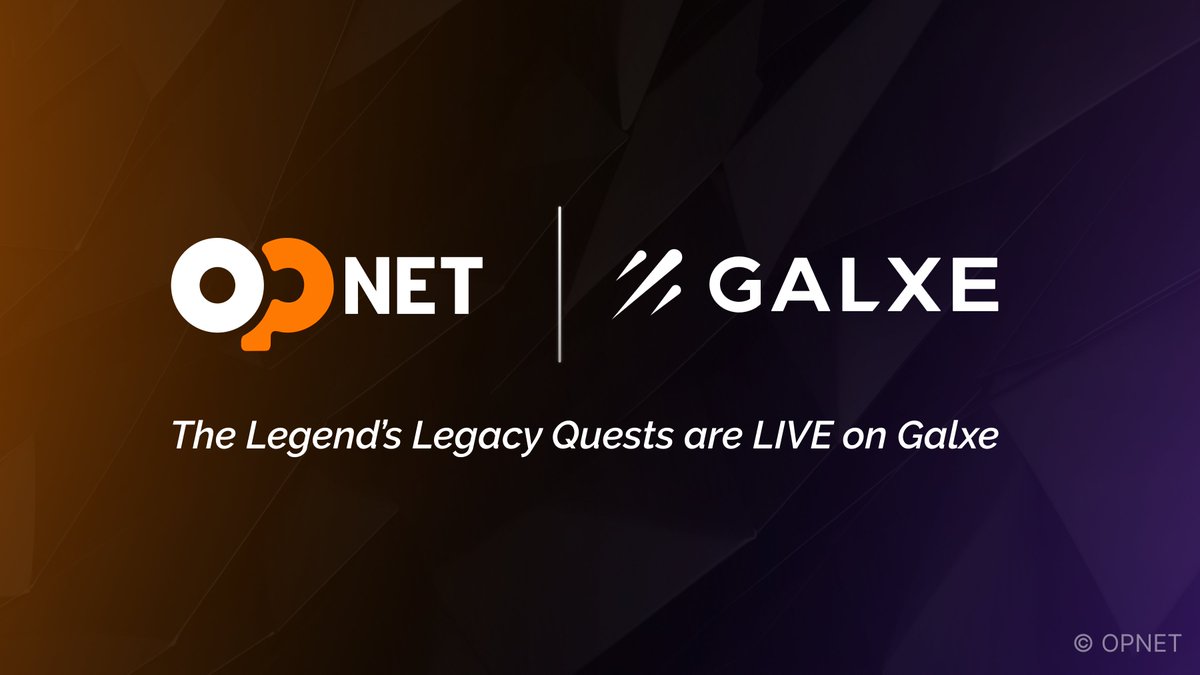 🏆 OP_NET GALXE QUEST: LEGEND’S LEGACY IS LIVE!

Legends don’t just ride the road - they define it.

This week, step up and leave your mark on Bitcoin’s programmable future.

Complete the quest to earn the Legend role in the OP_NET Discord 🍊💊