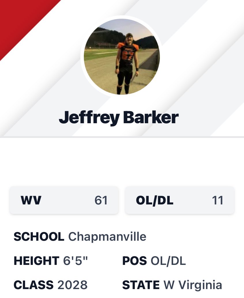 Jeffrey Barker (@j_barker09) on Twitter photo <a href="/PrepRedzoneWV/">Prep Redzone West Virginia</a> has released their 2028 rankings!! Im overall 61 in the state, and 11th in the state for Offense Lineman‼️
Super happy but definitely not content with my spot, it’s only up from here!!! <a href="/PrepRedzoneWV/">Prep Redzone West Virginia</a> has released their 2028 rankings!! Im overall 61 in the state, and 11th in the state for Offense Lineman‼️
Super happy but definitely not content with my spot, it’s only up from here!!!