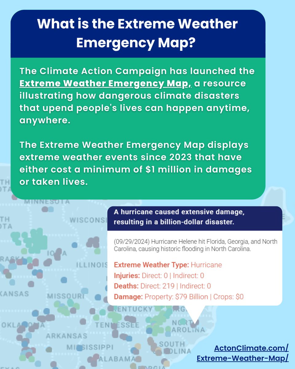 actonclimateUS's tweet image. Climate change is making extreme weather more frequent, more intense, more costly, and more deadly. Check out our new Extreme Weather Emergency map which illustrates the cost of climate disasters. #ExtremeWeatherWednesday
actonclimate.com/extreme-weathe…