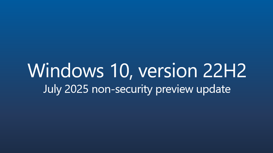 The July 2025 non-security preview update is now available for Windows 10, version 22H2.
support.microsoft.com/help/5062649

(🧵1/5)