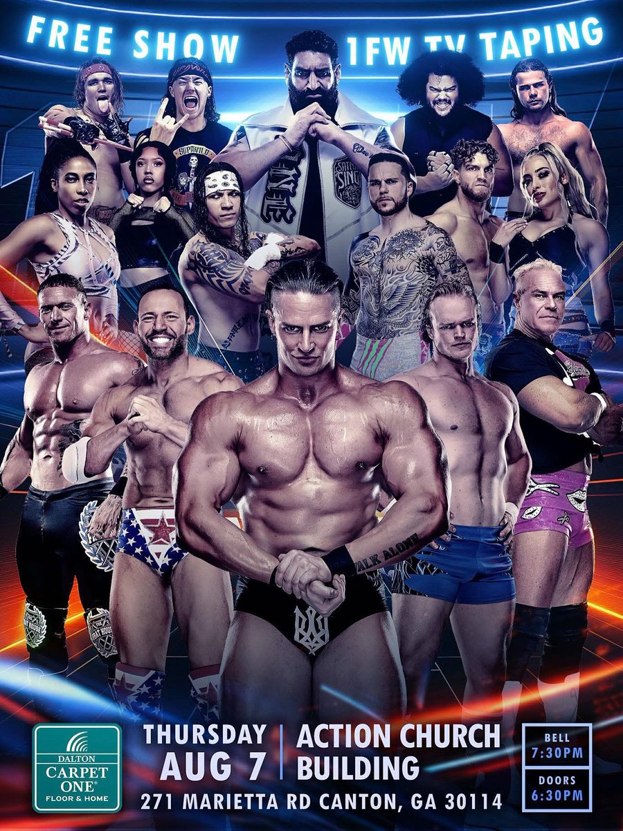 Turnbuckle Championship Wrestling (@turnbuckle_cw) on Twitter photo With #1FWSummerStage at <a href="/CenterStageAtl/">Center Stage Atlanta</a> this Friday we couldn’t be more excited to invite you to be there live for the first ever #1FW TV taping AND IT’S FREE!
Witness the fallout from Summer Stage live 8/7 7:30pm in Canton, GA at the Action Church Building. With #1FWSummerStage at <a href="/CenterStageAtl/">Center Stage Atlanta</a> this Friday we couldn’t be more excited to invite you to be there live for the first ever #1FW TV taping AND IT’S FREE!
Witness the fallout from Summer Stage live 8/7 7:30pm in Canton, GA at the Action Church Building.