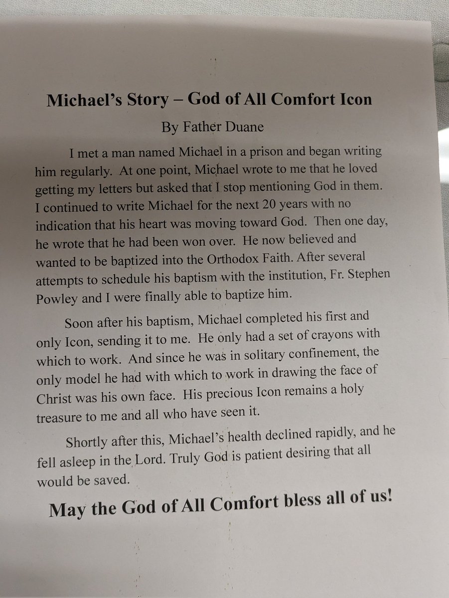 TauPower's tweet image. This past weekend we attended the church festival at the Antiochian Orthodox parish in West St. Paul. They had a beautiful display of icons specifically commissioned for use in prison ministry, but this one took the cake.