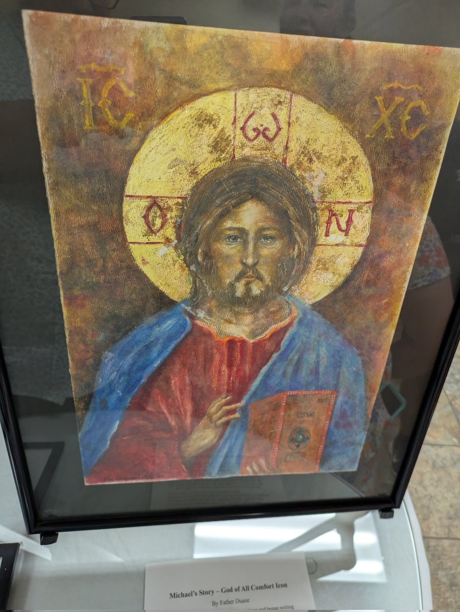 TauPower's tweet image. This past weekend we attended the church festival at the Antiochian Orthodox parish in West St. Paul. They had a beautiful display of icons specifically commissioned for use in prison ministry, but this one took the cake.