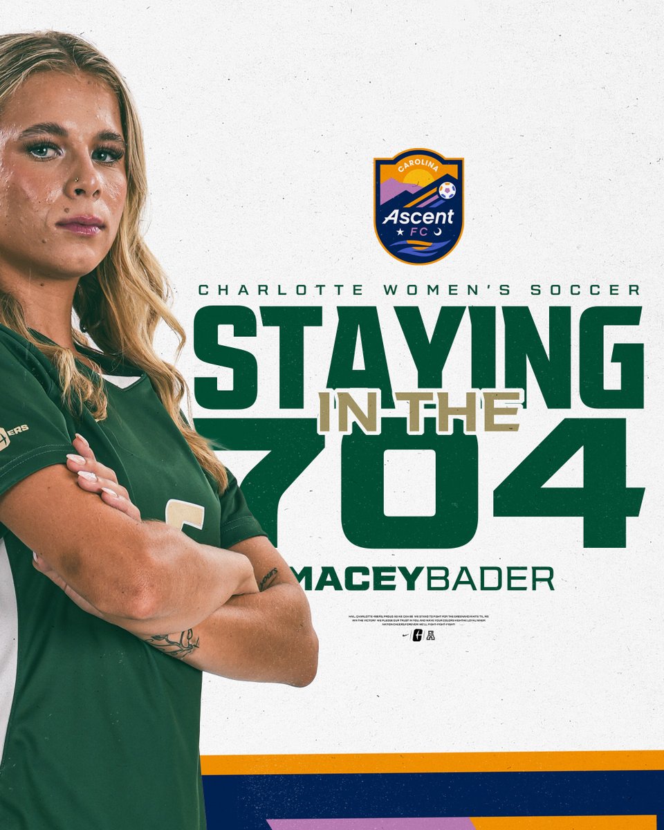 CharlotteWSoc's tweet image. ๐๐๐๐๐๐๐ ๐๐ ๐๐๐ ๐๐๐
@maceybader is staying in the Queen City after signing with @carolinaascent last week!
๐ฐยป clt49e.rs/4mctFnf
#GoldStandardโ๏ธ