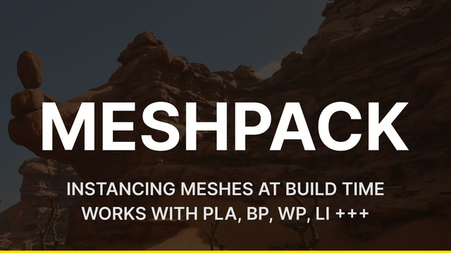 MeshPack is currently 30% off on Fab! 🥳

MeshPack analyses all static meshes and packs them into instances when the game is packaged.

#UnrealEngine5 #gamedev