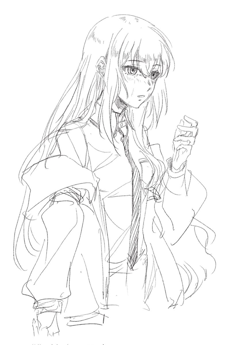 Chromodo5756's tweet image. 紅莉栖やオカクリの落書き