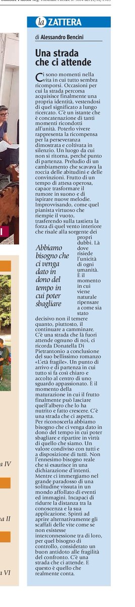 benciniale's tweet photo. Ci sono momenti nella vita in cui tutto sembra ricomporsi. Quel momento di unità a lungo desiderato. Si trova nel mondo, attende solo di essere colto. Ne parlo nella mia rubrica La Zattera @Toscanaoggi #strada #scelte #giovani #vita #occasioni https://t.co/xhw94zO2Lu