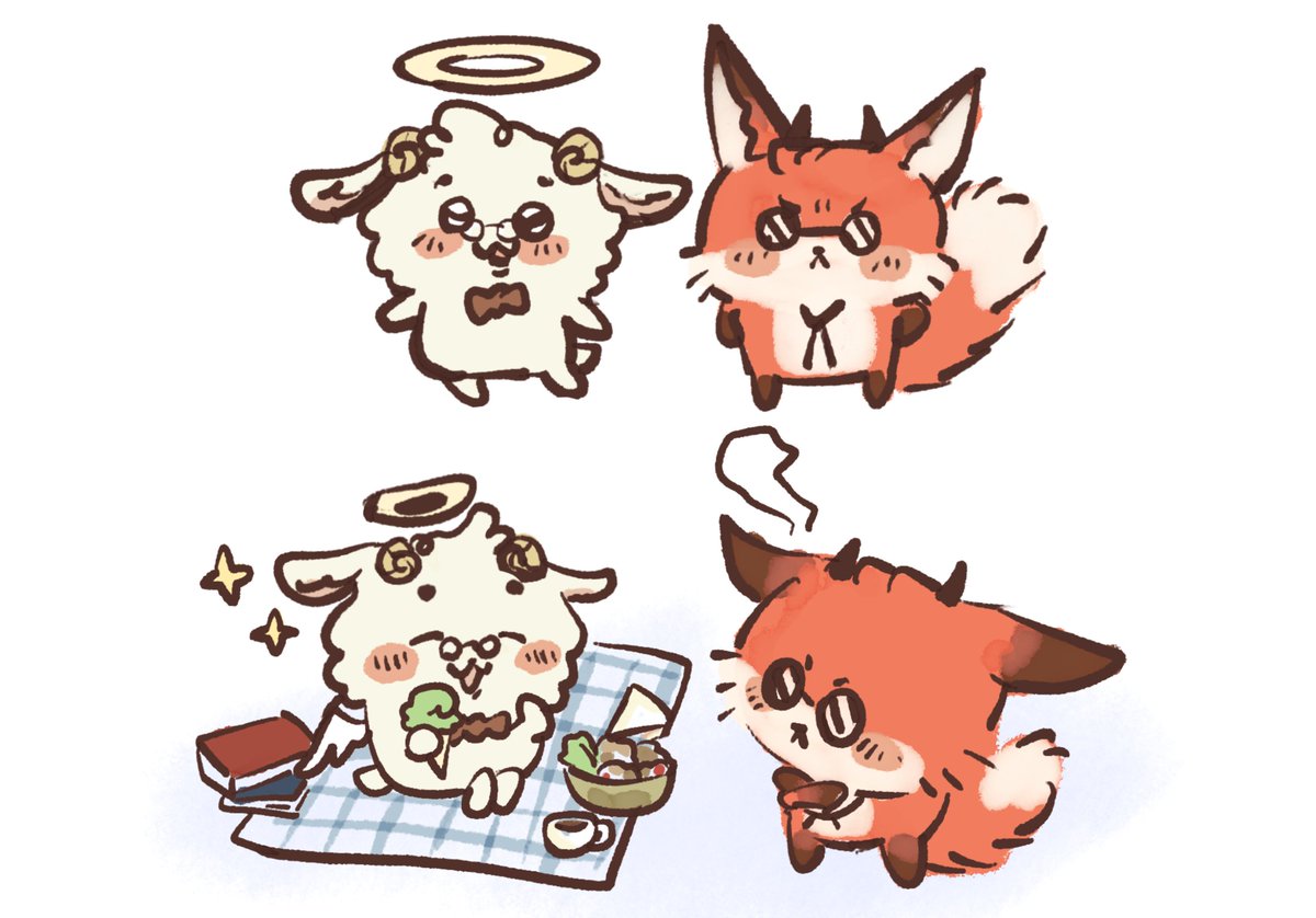 Chiikawa good omens idk I've never read it but the art style is stupidly cute gahhh