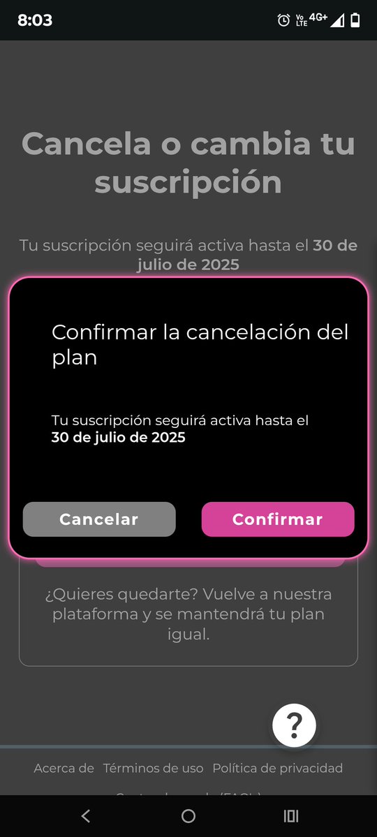 Yo ya he cancelado