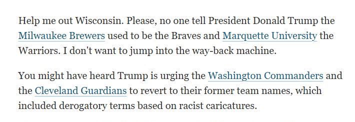DanODonnellShow's tweet image. Help me out Wisconsin. Please, no one tell the Milwaukee @JournalSentinel that the Milwaukee Brewers most certainly did not used to be the Braves. The Milwaukee Braves moved to Atlanta and are now….the Braves.