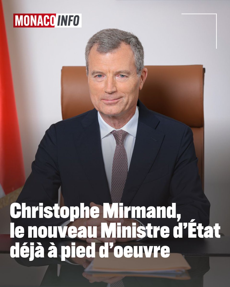 Monaco Info (@monaco__info) on Twitter photo 🇲🇨 Le Ministre d'État Christophe Mirmand est entré en fonction ce lundi. Après avoir prêté serment devant le Prince Albert II, le nouveau chef du <a href="/GvtMonaco/">Gouvernement Monaco</a> s'est rapidement mis au travail effectuant ses premières visites protocolaires
➡️ monacoinfo.com/christophe-mir… 🇲🇨 Le Ministre d'État Christophe Mirmand est entré en fonction ce lundi. Après avoir prêté serment devant le Prince Albert II, le nouveau chef du <a href="/GvtMonaco/">Gouvernement Monaco</a> s'est rapidement mis au travail effectuant ses premières visites protocolaires
➡️ monacoinfo.com/christophe-mir…