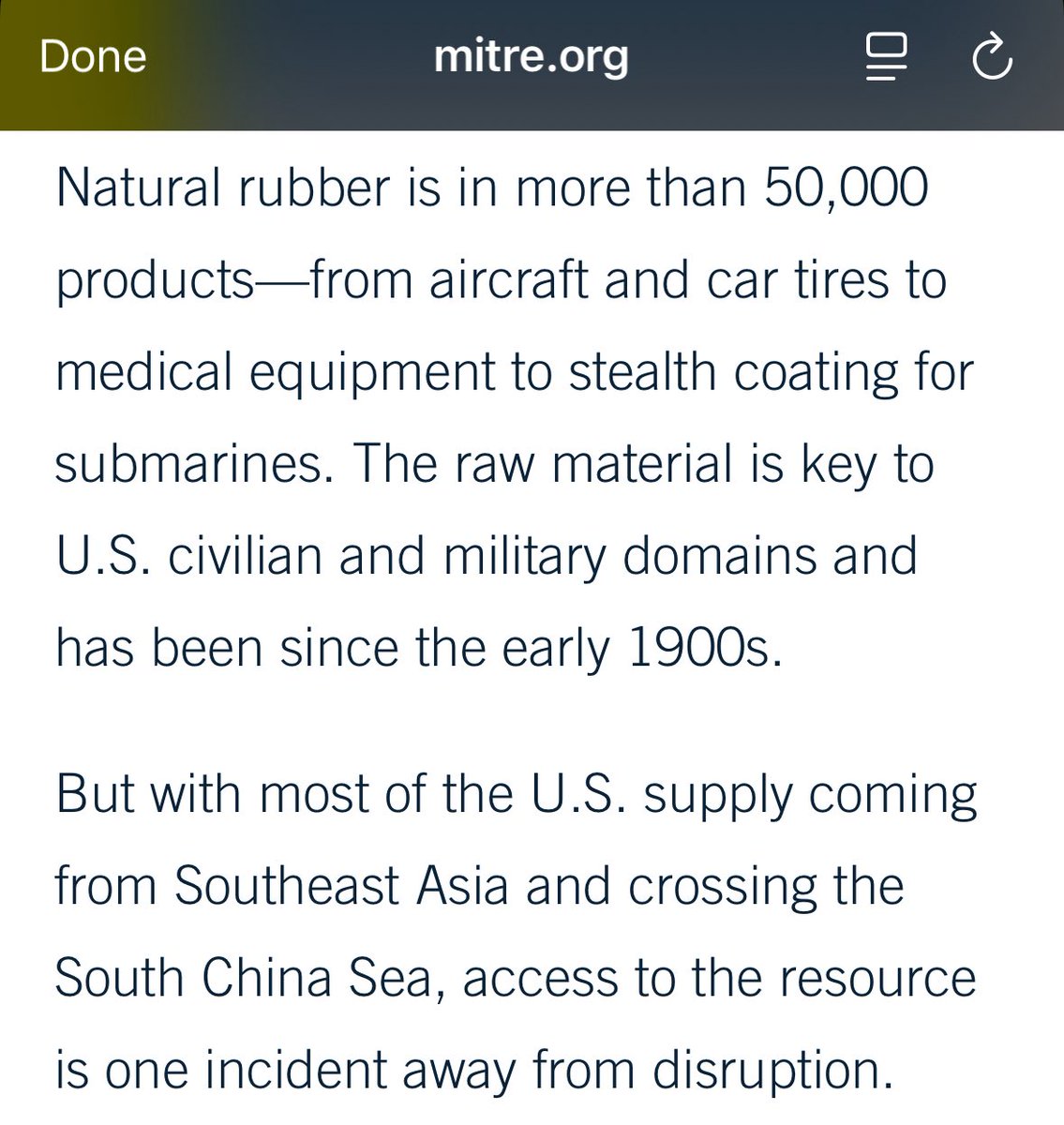 GanleyMicheal's tweet image. Edison spent the last years of his life trying to solve America’s complete dependence on foreign rubber.
Yet we’re still in the same position.
And unlike in the past Anglo-American Naval dominance is not something we can take for granted.
Materials build or dooms Empires.