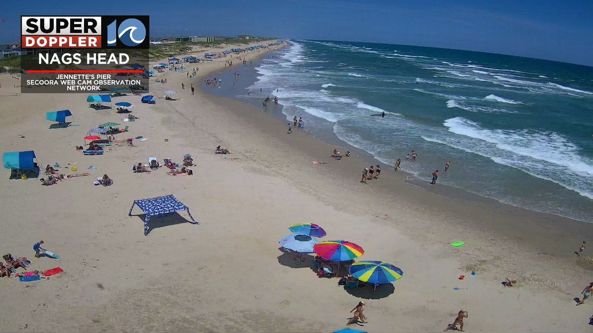 It's perfect weather to lay out on the beach and soak up the sun, but if you're planning to get in the water, be careful. Moderate rip current risk today, high rip current risk Wednesday, and moderate rip current risk Thursday.