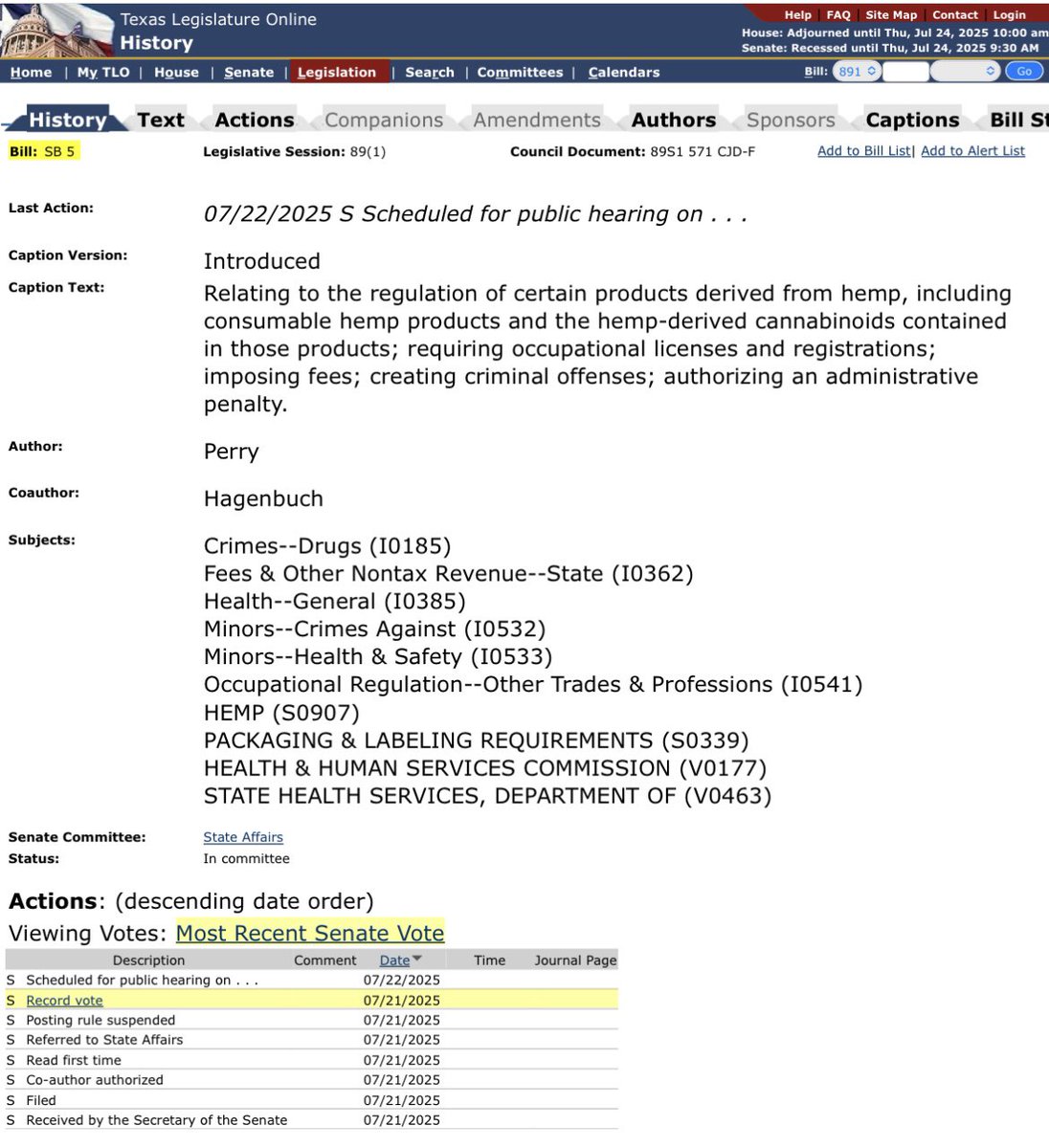 matlockfortexas's tweet image. I would like to point out that the #txlege broke the rules for @DanPatrick and SB5 by not giving a minimum of 24 hours notice of public hearings. Since special session officially began at noon on 7/21/25 and the hearing began at 9 AM on 7/22/25.