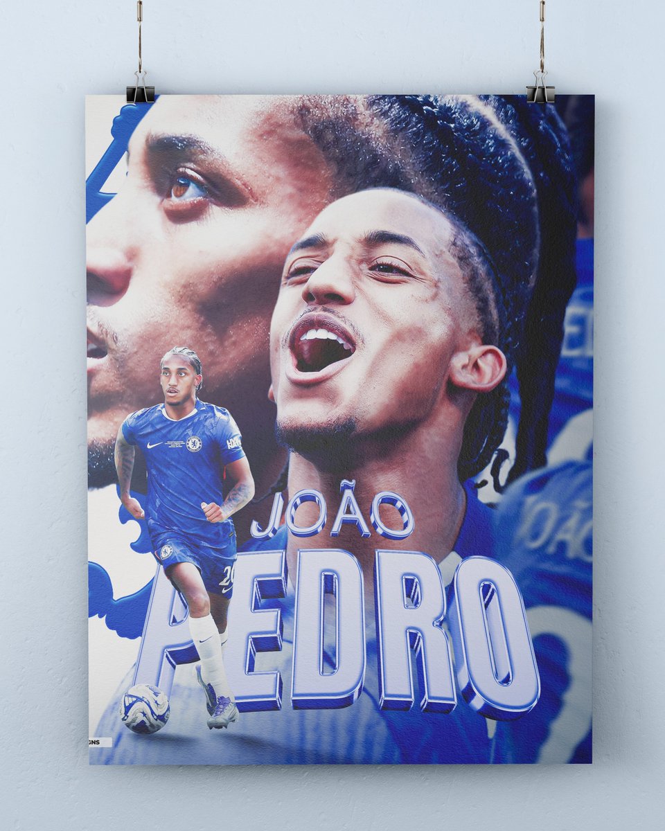 fejldesigns's tweet photo. João Pedro poster I’ve had in the works.
Kept the vibe simple — just a clean Chelsea drop.
#fejldesigns #JoaoPedro #ChelseaFC #SportsDesign #PosterDrop #DesignStuff #PremierLeagueVisuals https://t.co/ZmPDPBG0lX