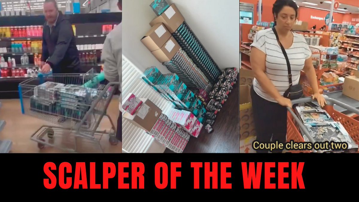 Kennyboulder's tweet image. Pokemon Scalper of the Week! White Flare and Black Bolt Edition. Lots of contestants of people buying out all the Pokemon Cards.
Video:
youtu.be/KvnwS_1nY4Q
Poll:
youtube.com/post/Ugkxvrgxt…
@ScalpersDaWild @pok_re92689 @PkmnBay @_pikanomics @mark45621774 @2MuchPokeNotMon