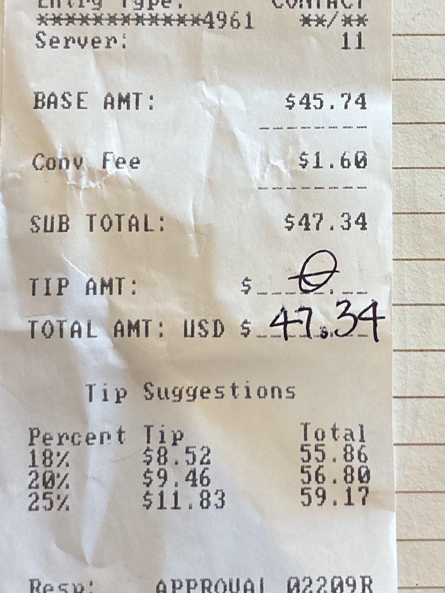 RickyBo00317410's tweet image. Fat piece of Lard just came in and left me a goose egg for a tip
Lord help me