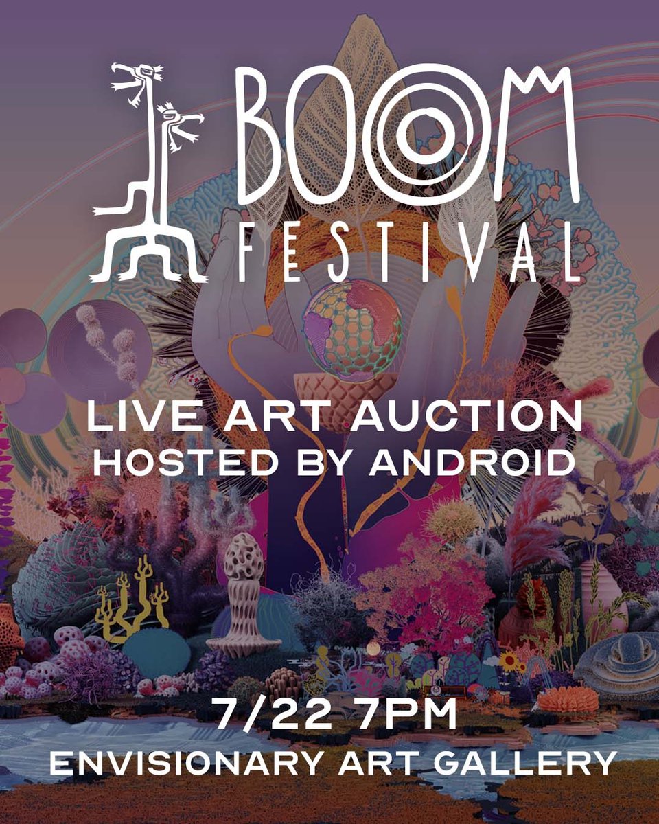 Android_Jones's tweet image. Live Art Auction TONIGHT at Boom Festival! @boomfestivalHQ
7/22 at 7pm- Hosted by yours truly at the Envisionary Art Gallery.
See you soon.
#androidjones #boomfestival