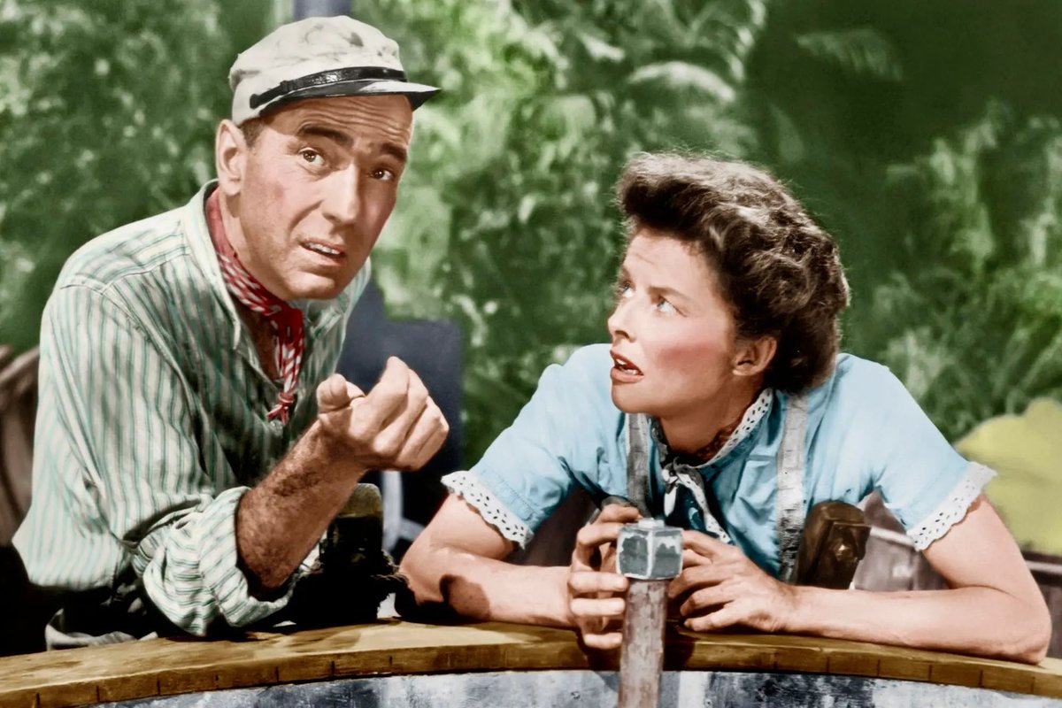 mrbrianrowe's tweet image. One of Katharine Hepburn’s very best Oscar nominations is for The African Queen