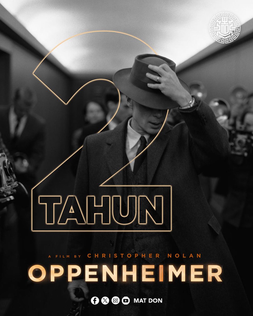 Don_Aziz's tweet image. Dah masuk 2 tahun sejak Christopher Nolan memberikan kita sebuah lagi filem masterpiece beliau, Oppenheimer yang telah ditayangkan di pawagam Julai 2023 lalu.
"Now I am become Death, the destroyer of the world" 💔
Strim di Netflix sekarang !
#sinematdon
#Oppenheimer