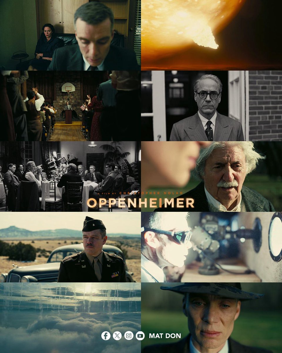 Don_Aziz's tweet image. Dah masuk 2 tahun sejak Christopher Nolan memberikan kita sebuah lagi filem masterpiece beliau, Oppenheimer yang telah ditayangkan di pawagam Julai 2023 lalu.
"Now I am become Death, the destroyer of the world" 💔
Strim di Netflix sekarang !
#sinematdon
#Oppenheimer