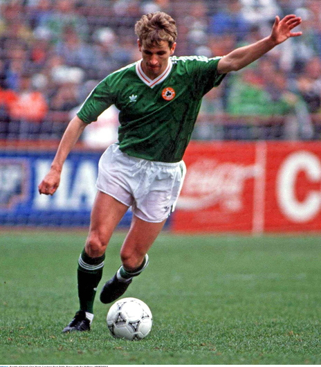 LansdowneRD_IE's tweet image. Chris Morris in action for the Boys in Green at Italia'90!!
#ireland #coybig