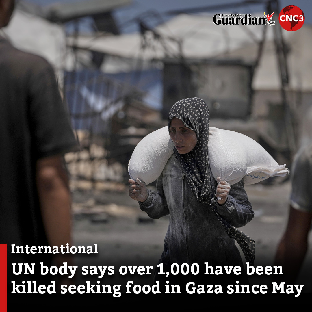 CNC3TV's tweet image. More than 1,000 Palestinians have been killed since May while trying to get food in the Gaza Strip, mostly in the vicinity of aid sites run by an Israeli-backed American contractor, the United Nations human rights office said Tuesday. Israeli strikes killed 25 people across Gaza,…