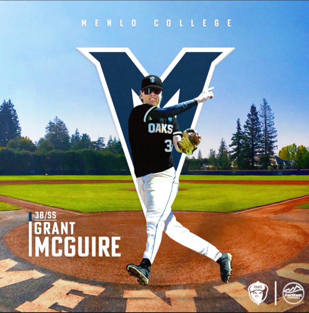 I am honored to announce my commitment to continue my athletic and academic career at Menlo College. I want to thank my family, coaches, freinds and, teammates throughout this journey. Im extremely honored to have this opportunity. GO OAKS!