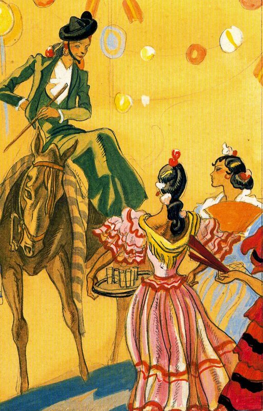 Sketch for folk scene wikiart.org/en/carlos-saen…