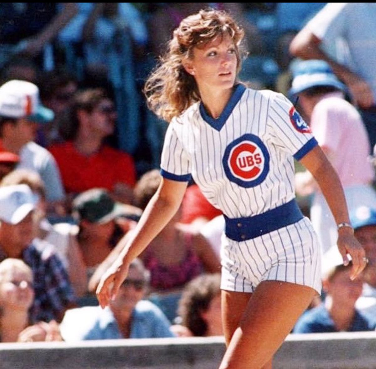 darrenrovell's tweet image. This Day, 39 Years Ago: Cubs ballgirl Marla Collins shows up at Wrigley and is fired.
Although she said she thought her posing for Playboy for a future (Sept. 1986) spread was “tastefully done,” the team disagreed.